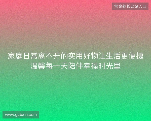 家庭日常离不开的实用好物让生活更便捷温馨每一天陪伴幸福时光里